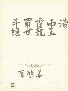 斗罗霍雨浩双穿绝世龙王封面