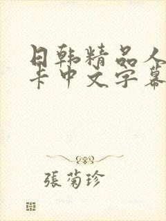 日韩精品人妻不卡中文字幕