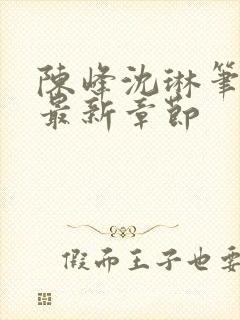 陈峰沈琳笔趣阁最新章节