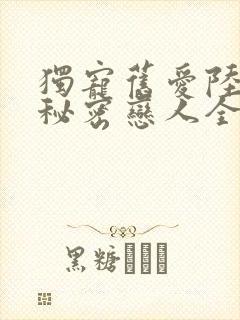 独宠旧爱陆少的秘密恋人全文免费阅读封面