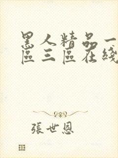 黑人精品一区二区三区在线看