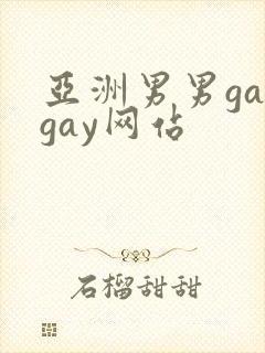 亚洲男男gaygay网站封面