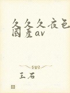 久久久夜色精品国产av