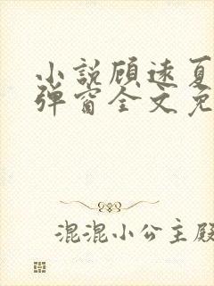 小说顾远夏婉无弹窗全文免费阅读封面