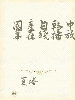 国产日韩中文字幕在线播放