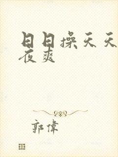 日日操天天爱夜夜爽封面