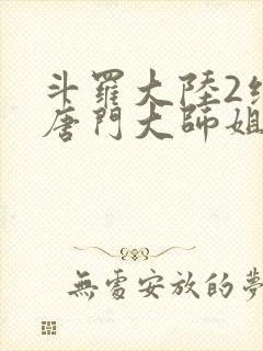 斗罗大陆2绝世唐门大师姐封面