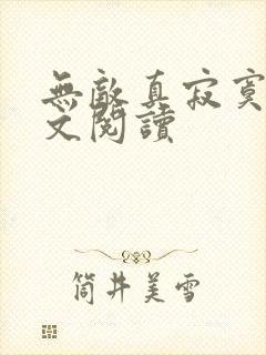 无敌真寂寞 全文阅读