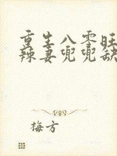 重生八零旺夫小辣妻兜兜缺钱