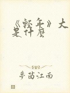 《轻年》大结局是什么