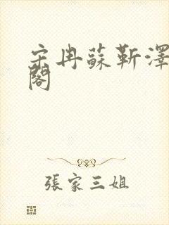 宋冉苏靳泽笔趣阁