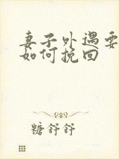 妻子外遇要离婚如何挽回封面