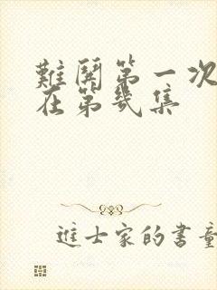 难哄第一次吻戏在第几集封面