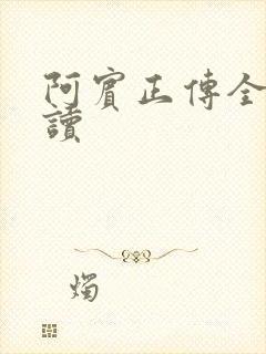 阿宾正传全文阅读封面