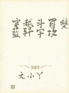 穿越斗罗双男主蓝轩宇攻