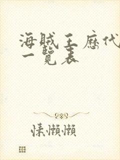 海贼王历代女帝一览表