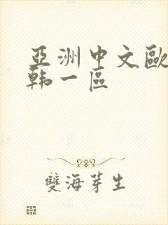 亚洲中文欧美日韩一区