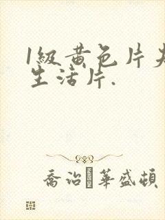 1级黄色片夫妻生活片.