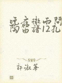 晚夜微雨问海棠陶笛谱12孔