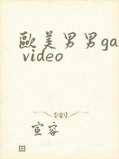 欧美男男gay video