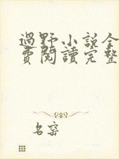 过野小说全文免费阅读完整版封面