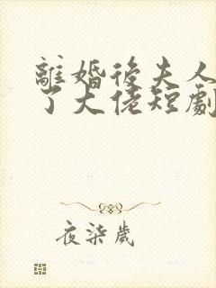 离婚后夫人她成了大佬短剧免费看