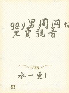 gay男同网站免费观看