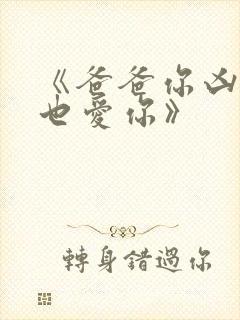 《爸爸你凶我我也爱你》封面