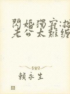 闪婚独宠:总裁老公太难缠