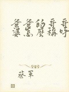 爸爸的哥哥的老婆怎么称呼?