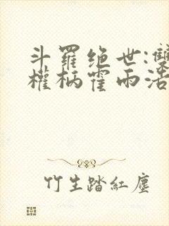 斗罗绝世:双神权柄霍雨浩封面