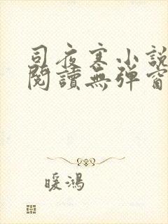 司夜寒小说免费阅读无弹窗