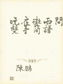 晚夜微雨问海棠双手简谱