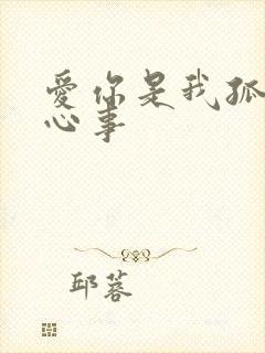 爱你是我孤独的心事