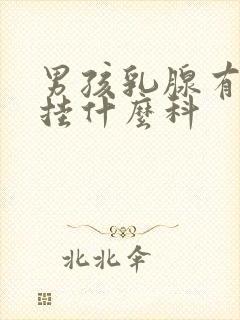 男孩乳腺有肿块挂什么科