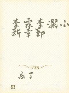 李霖李澜小说最新章节