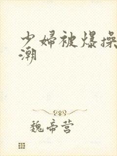 少妇被爆操到高潮