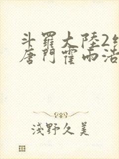 斗罗大陆2绝世唐门霍雨浩小说