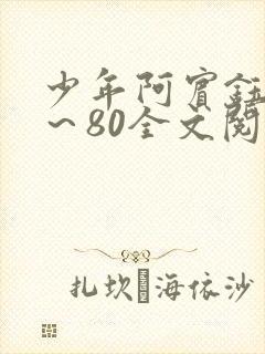 少年阿宾钰慧1～80全文阅读目录