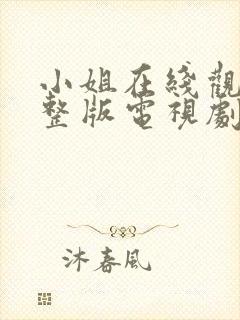 小姐在线观看完整版电视剧免费高清