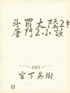 斗罗大陆2绝世唐门2小说封面