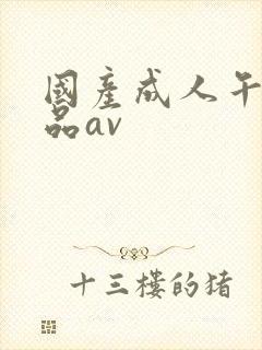 国产成人午夜精品av