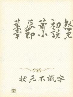 叶辰萧初然最新章节小说免费阅读封面