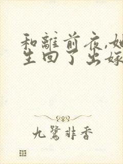 和离前夜,她重生回了出嫁前》封面