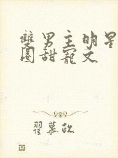 双男主明星娱乐圈甜宠文封面