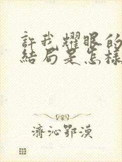 许我耀眼的剧情结局是怎样的