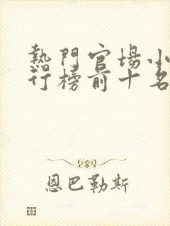 热门官场小说排行榜前十名封面