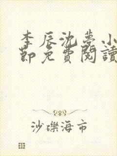 李辰沈梦小说章节免费阅读