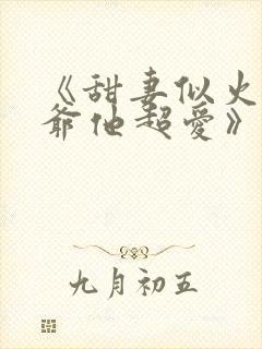 《甜妻似火,霍爷他超爱》封面