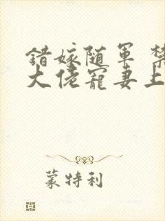 错嫁随军 禁欲大佬宠妻上瘾免费阅读